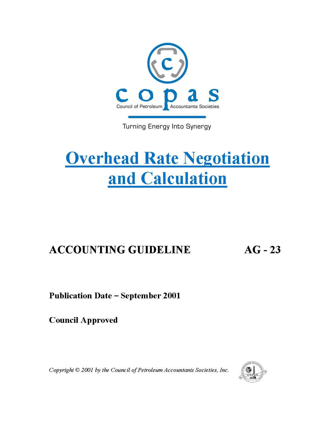 AG-23 Overhead Rate Negotiation & Calculation