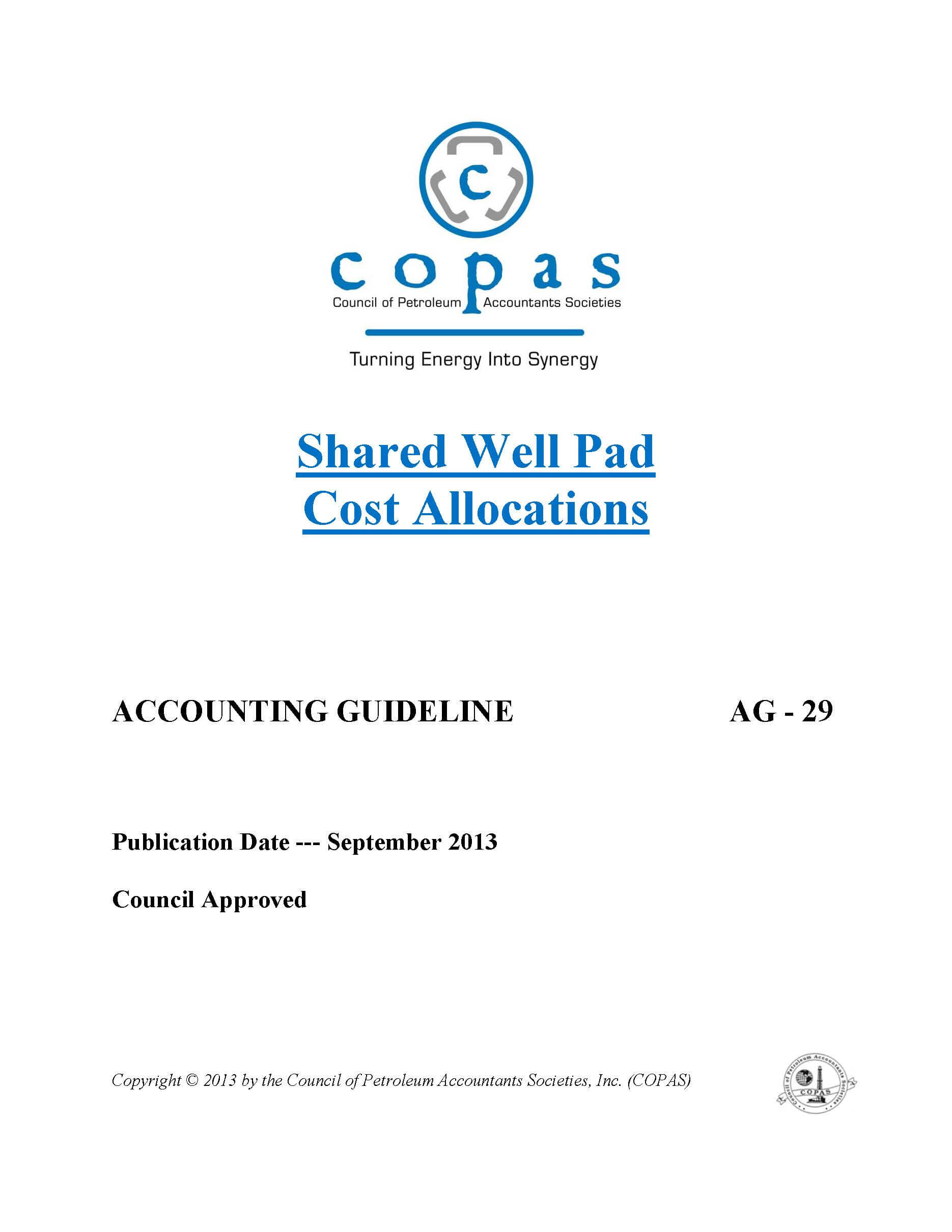 AG-29 Shared Well Pad Cost Allocations