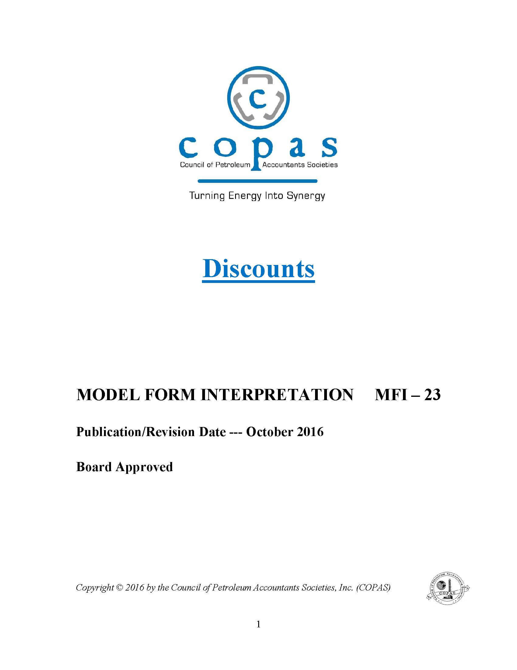 MFI-23 Discounts